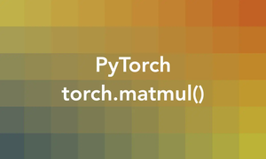 Working with the torch.matmul() function in PyTorch