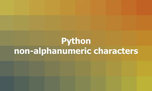 Python: Remove non-alphanumeric characters from a string