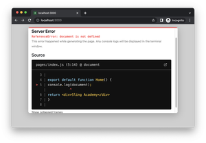 Next.js: 2 ways to fix the ‘document is not defined’ error